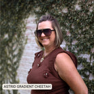 DAX Astrid - Women's Oversized Aviator Sunglasses: Gradient Cheetah - Southern Chic Tees & Boutique