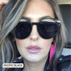DAX Pacific - Women's Polarized Oversized Horn Sunglasses: Black - Southern Chic Tees & Boutique