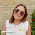 Dax Sunglasses Earhart Aviators: Clear - Southern Chic Tees & Boutique