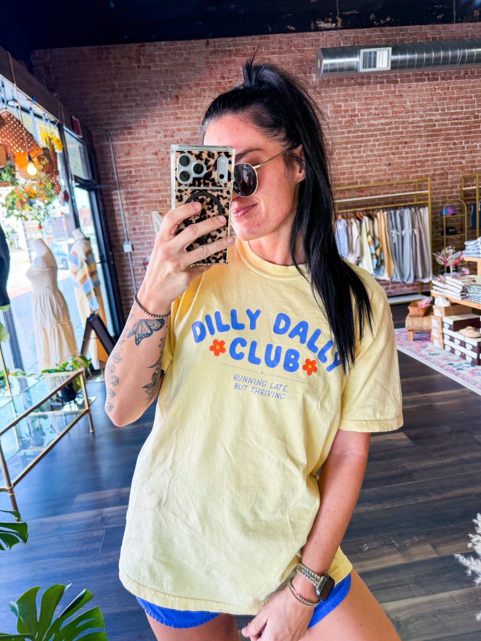 Dilly Dally Club Graphic Tee - Southern Chic Tees & Boutique