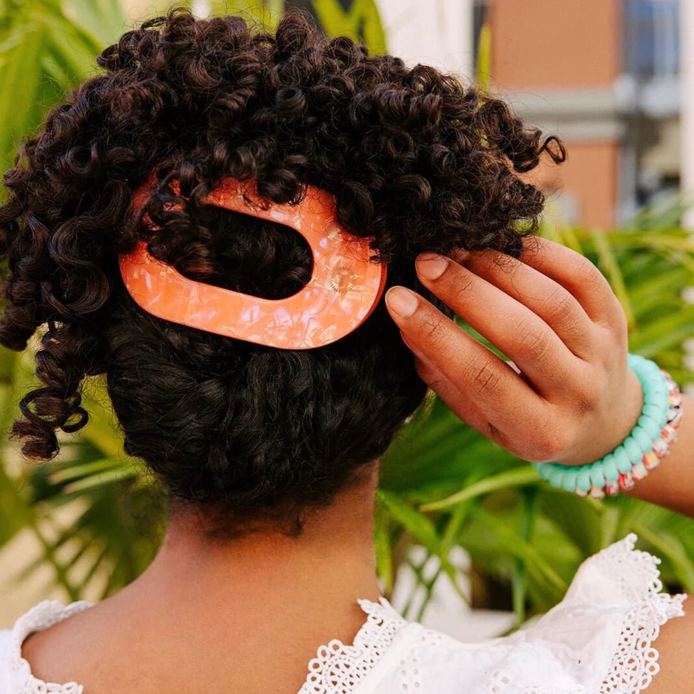 Dreamsicle Large Flat Round Hair Clip - Large - Southern Chic Tees & Boutique