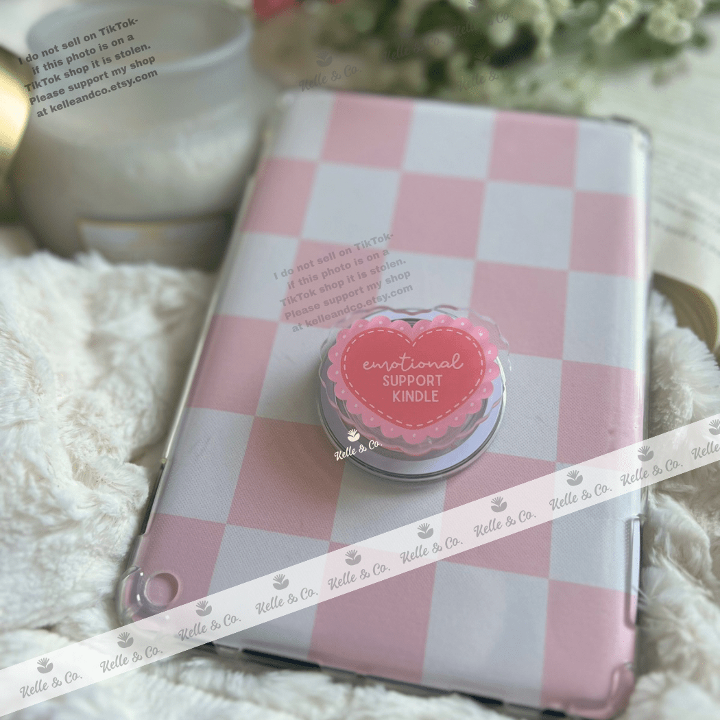 Emotional Support Kindle Grip Pink - Southern Chic Tees & Boutique