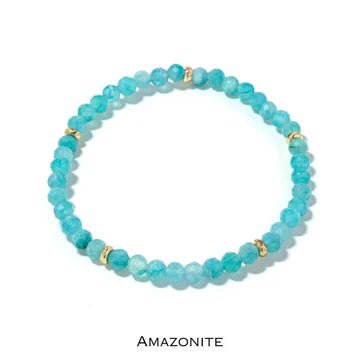 Erimish 4mm Natural Amazonite Gemstone Stretch Bracelet - Southern Chic Tees & Boutique