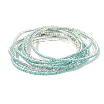 Erimish Confetti Starter Stack Aqua Silver - Southern Chic Tees & Boutique