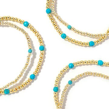 Erimish Tatum Starter Stack Gold & Turquoise - Southern Chic Tees & Boutique
