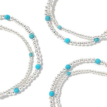 Erimish Tatum Starter Stack Silver & Turquoise - Southern Chic Tees & Boutique