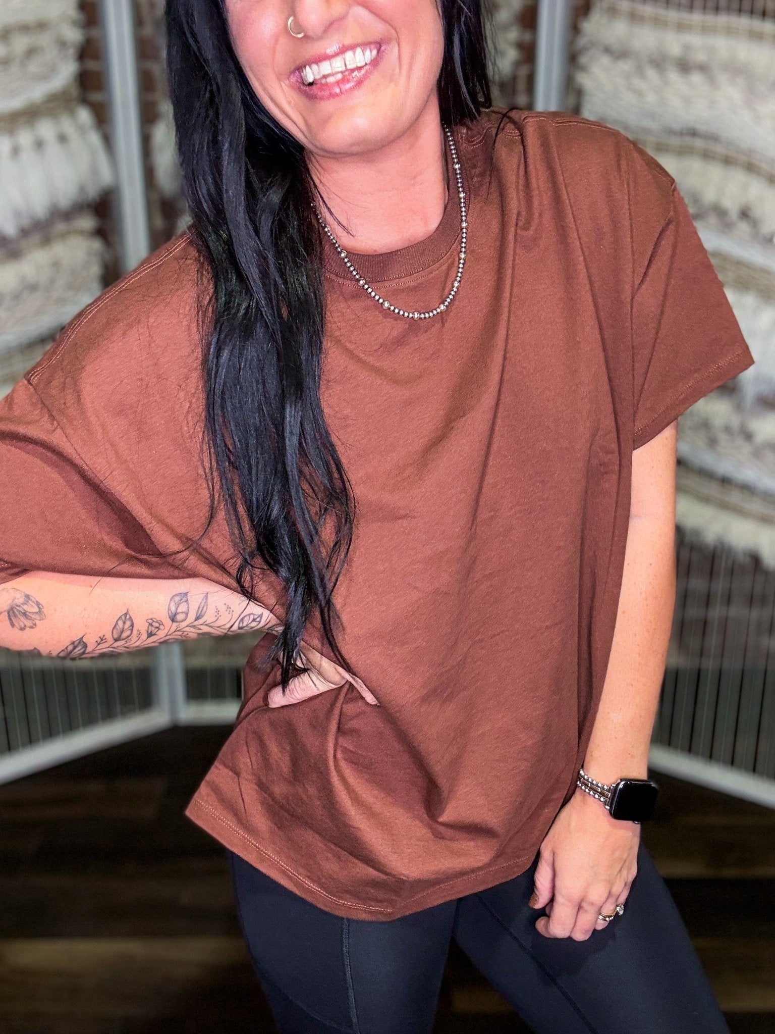 Everyday Boxy Tee | Chestnut - Southern Chic Tees & Boutique