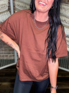 Everyday Boxy Tee | Chestnut - Southern Chic Tees & Boutique