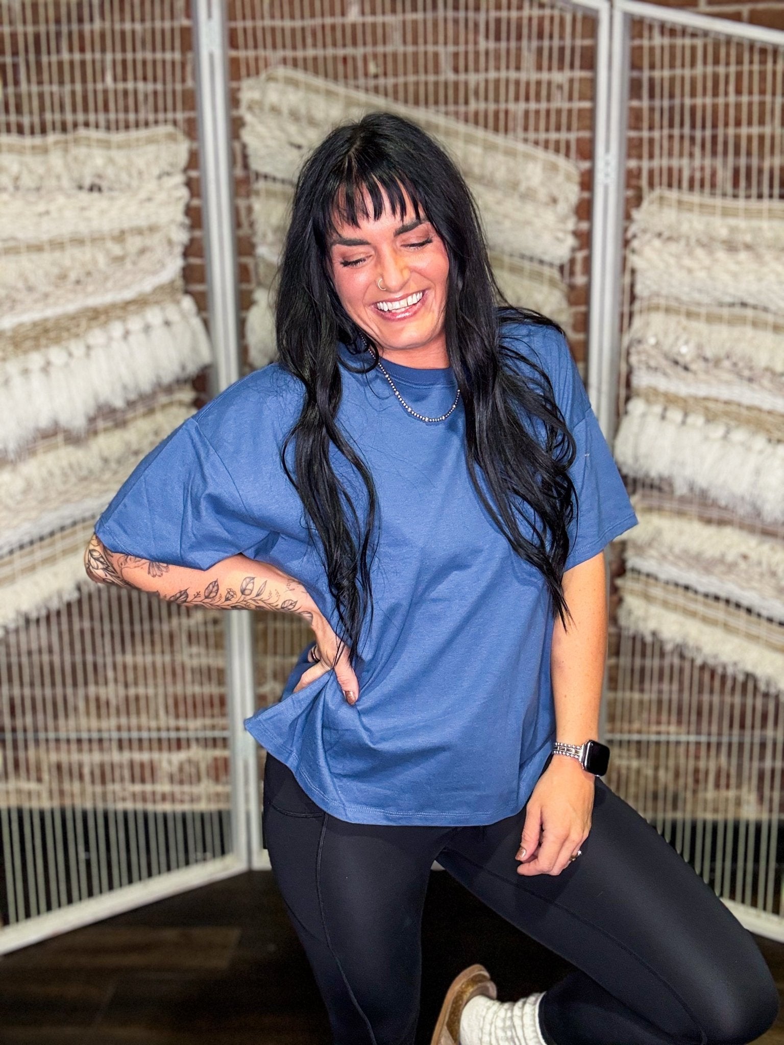 Everyday Boxy Tee | Dusty Blue - Southern Chic Tees & Boutique