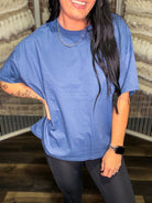 Everyday Boxy Tee | Dusty Blue - Southern Chic Tees & Boutique