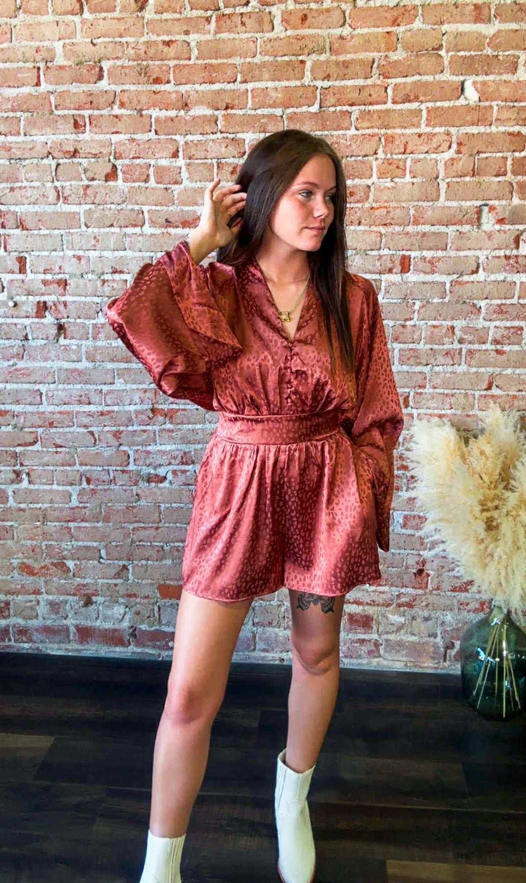Fall for Fierce Sienna Romper - Southern Chic Tees & Boutique