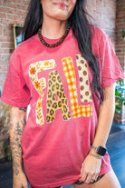 Fall In Love Mixed Pattern Comfort Colors Graphic Tee - Southern Chic Tees & Boutique