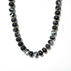 Fall Marble Beaded Statement Necklace Waterproof: Black Swirl- Barrel - Southern Chic Tees & Boutique
