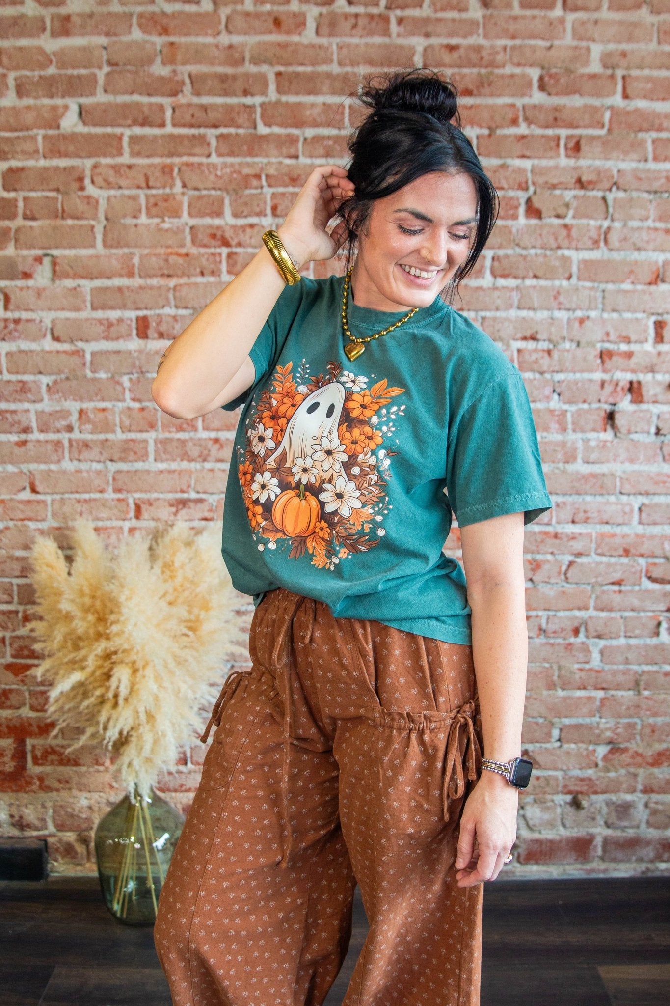 Floral Ghost Graphic Tee - Southern Chic Tees & Boutique