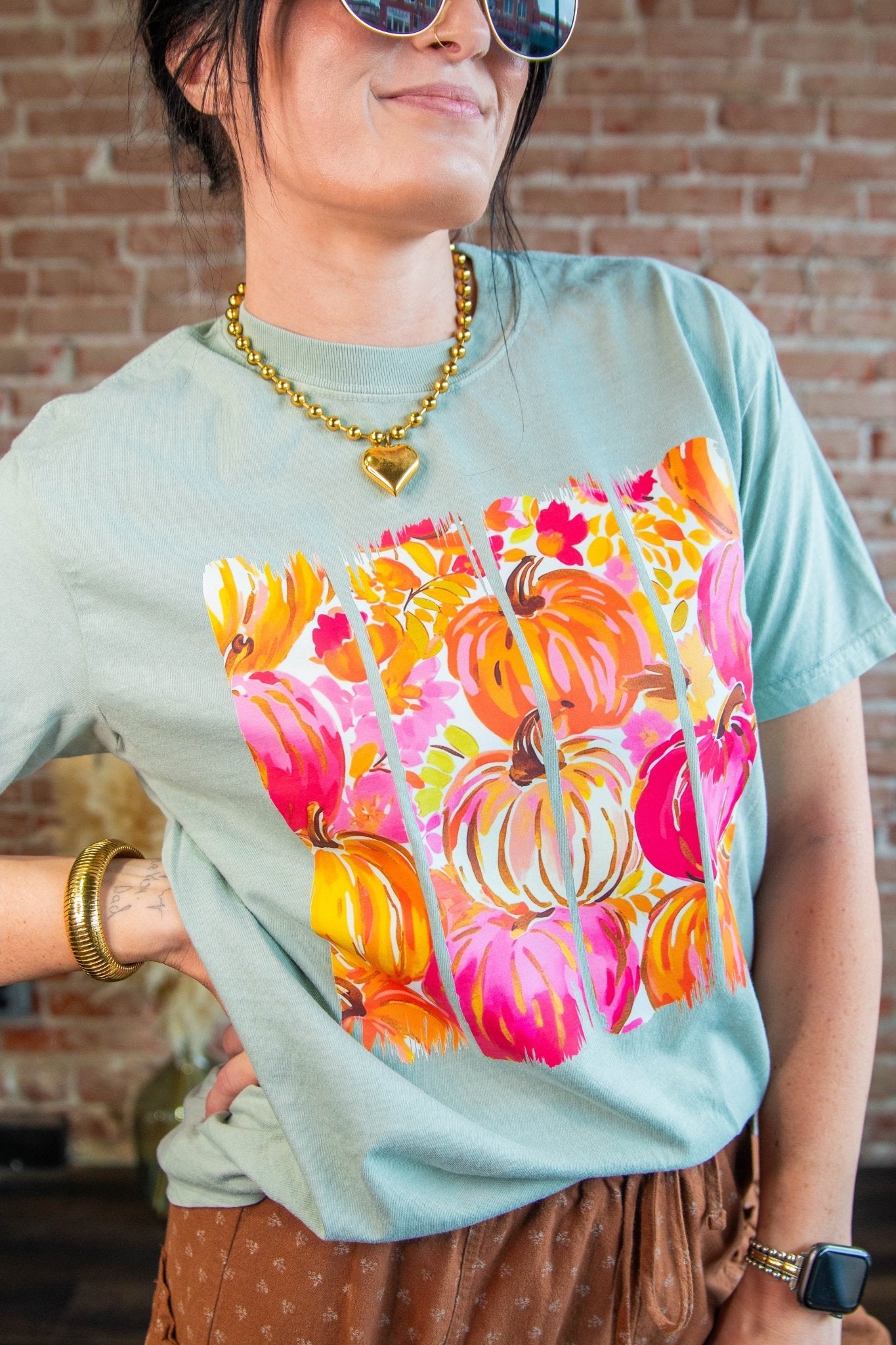 Floral Pumpkin Graphic Tee - Southern Chic Tees & Boutique