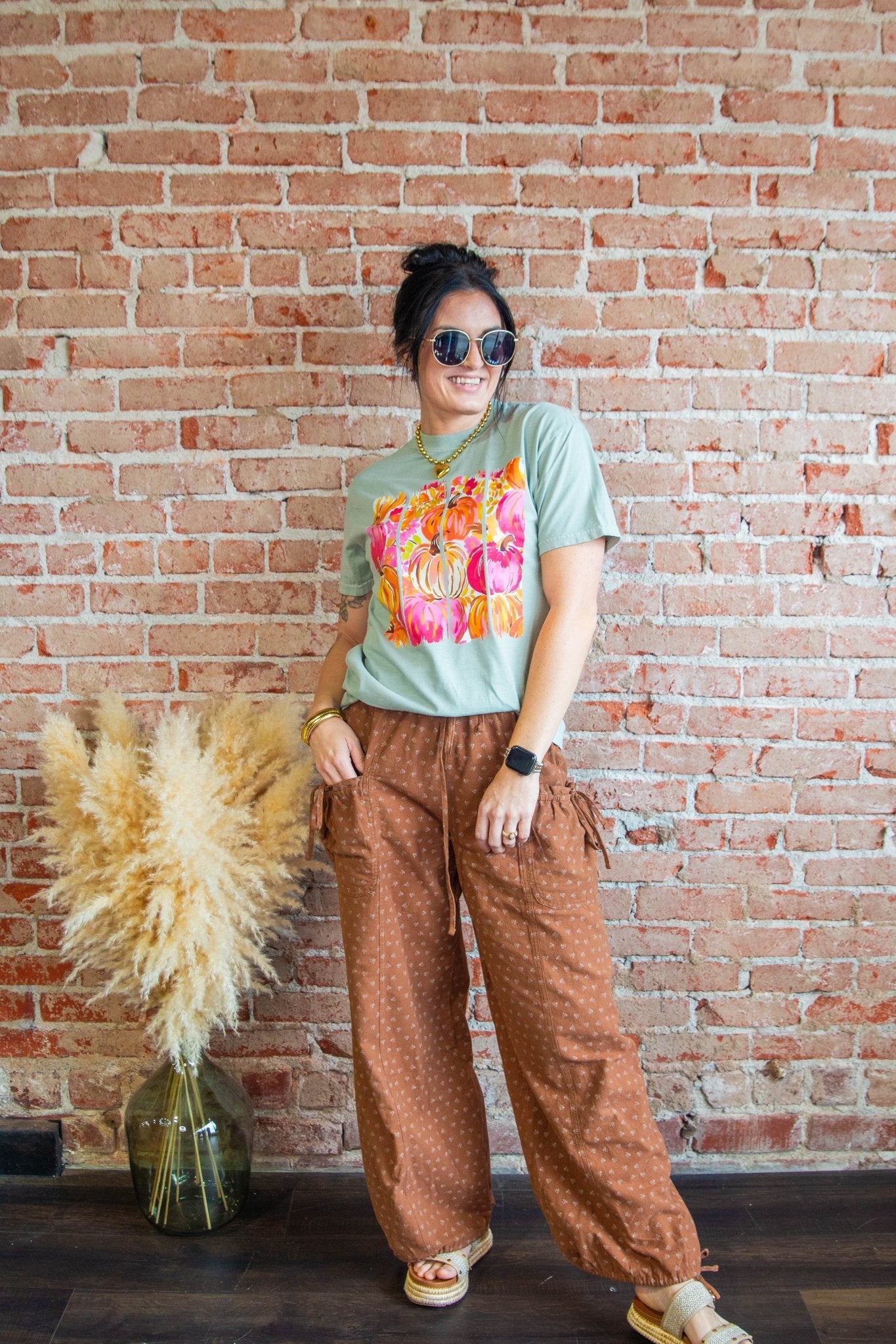 Floral Pumpkin Graphic Tee - Southern Chic Tees & Boutique