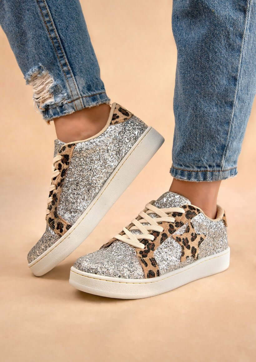 Glitter Leopard Sneakers - Southern Chic Tees & Boutique