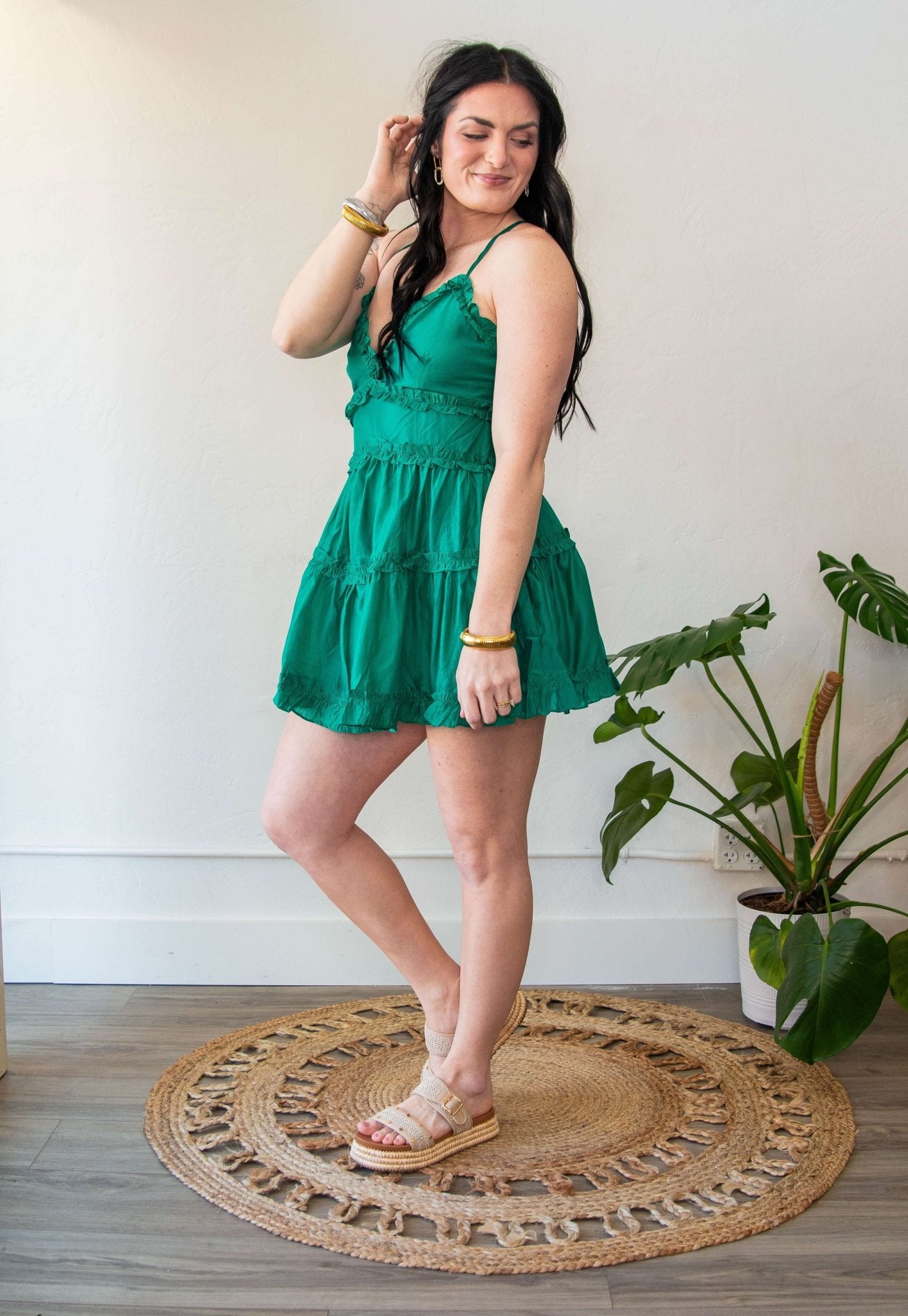 Green Ruffled Dress - Southern Chic Tees & Boutique