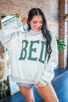 GYM & BED Reversible Oversized Fleece Mockneck Sweatshirt - Southern Chic Tees & Boutique