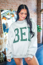 GYM & BED Reversible Oversized Fleece Mockneck Sweatshirt - Southern Chic Tees & Boutique