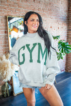 GYM & BED Reversible Oversized Fleece Mockneck Sweatshirt - Southern Chic Tees & Boutique