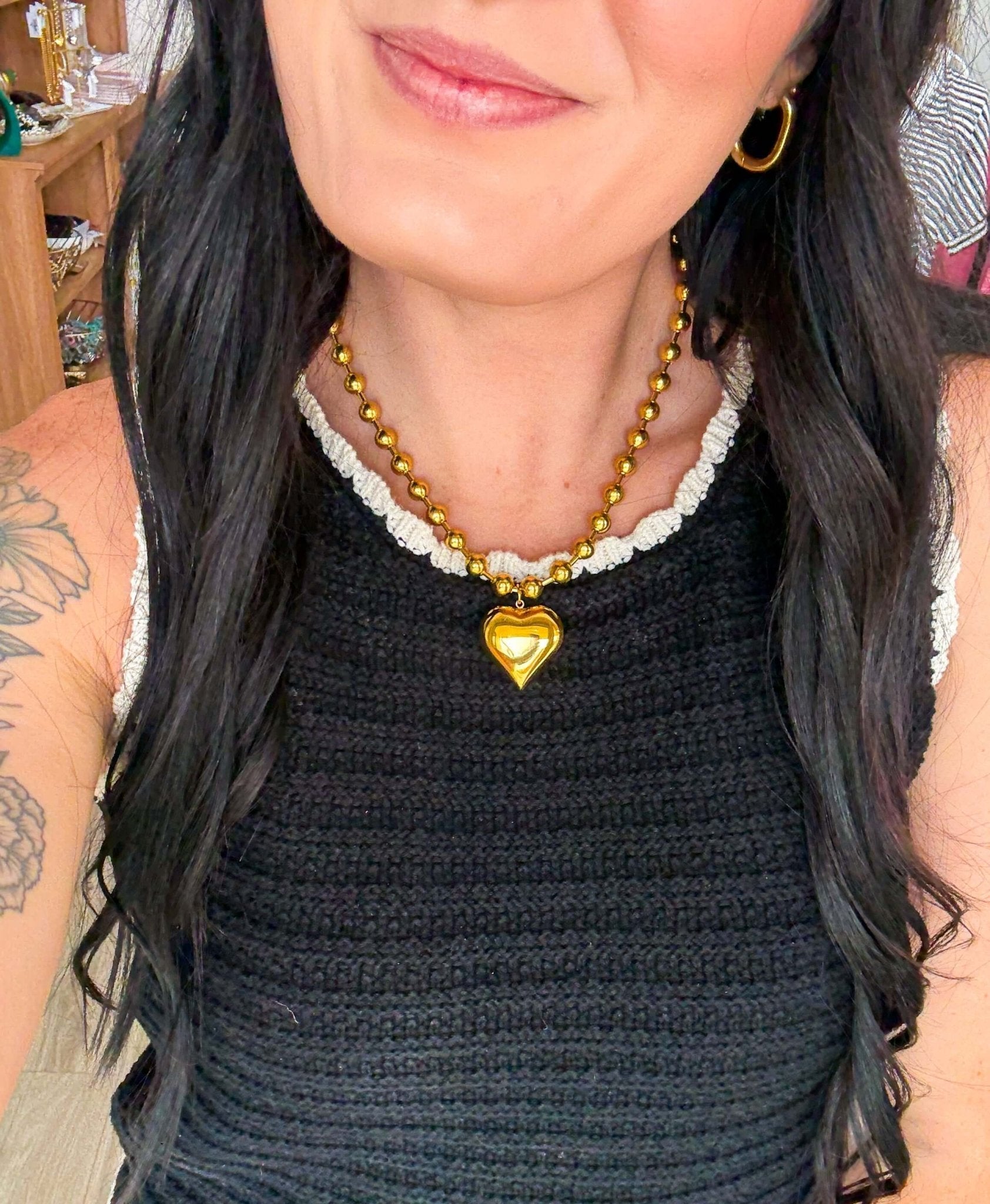 Harmony Heart Necklace - Gold - Southern Chic Tees & Boutique