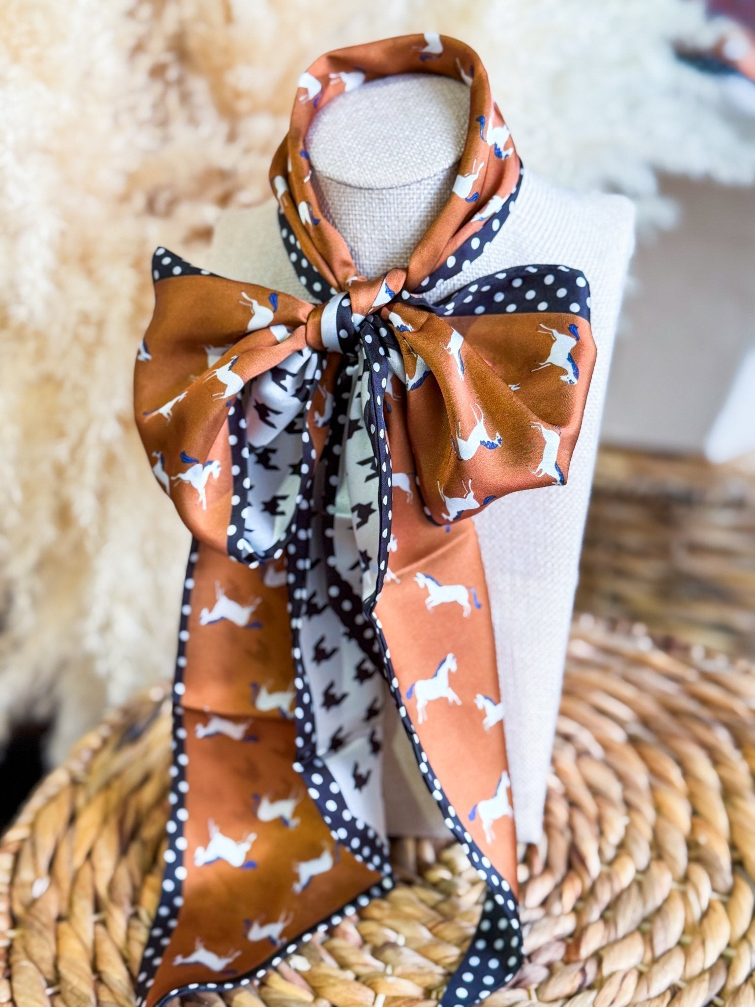 Horse & Houndstooth Twilly Scarf - Southern Chic Tees & Boutique