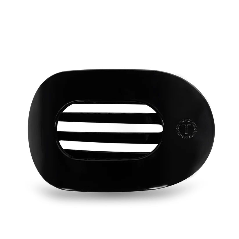 Jet Black Flat Round Teleties Clip - Southern Chic Tees & Boutique