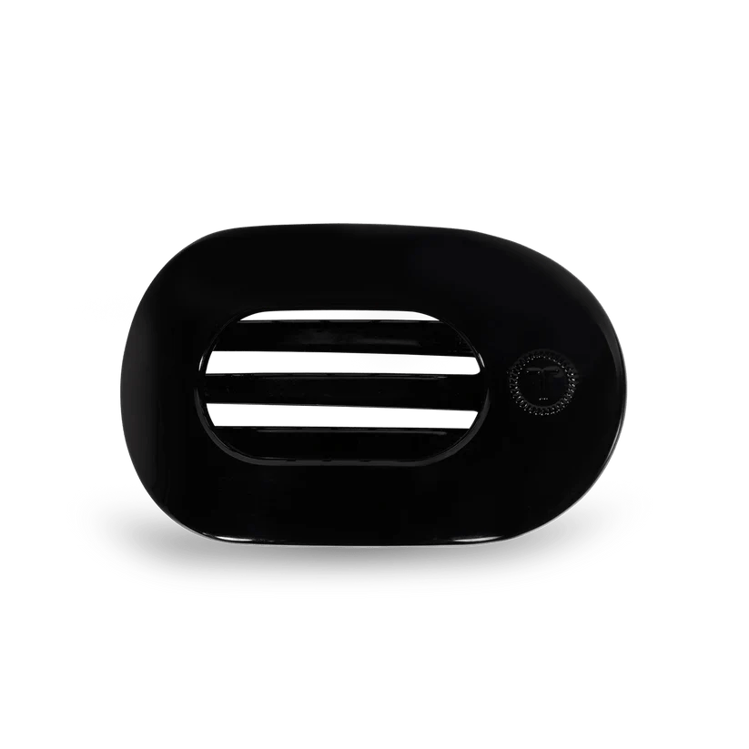 Jet Black Flat Round Teleties Clip - Southern Chic Tees & Boutique