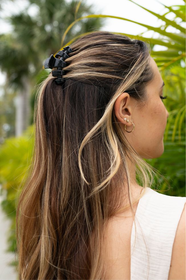 Jet Black Teleties Classic Hair Clip - Southern Chic Tees & Boutique