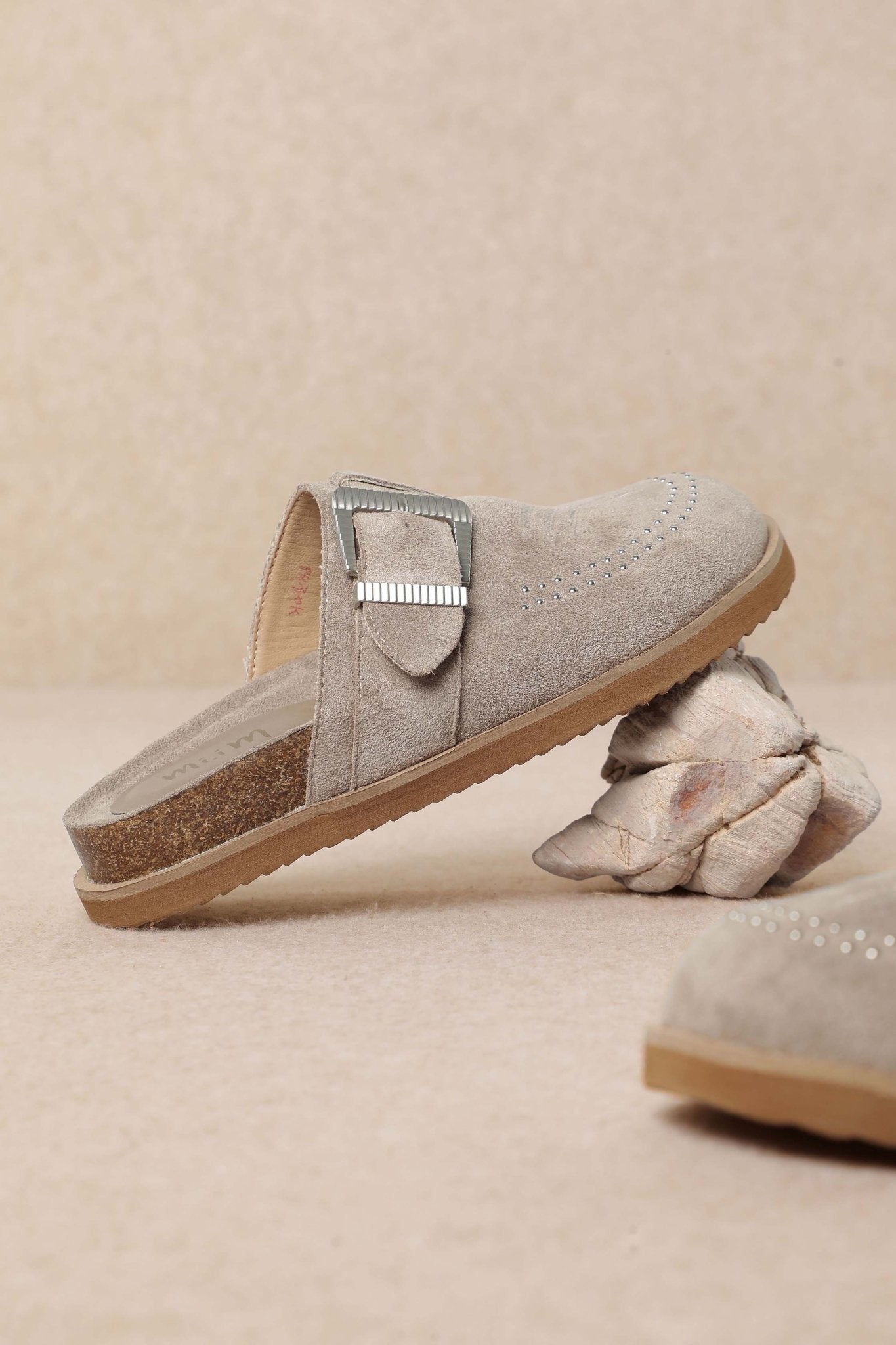 Josephine Studded Mules | Grey - Southern Chic Tees & Boutique