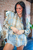 Kambrie Relaxed Patchwork Plaid Flannel Shirt - Southern Chic Tees & Boutique