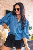 Lace Tiered Activewear Shorts | Cross - Waist Flowy Gym Shorts Black - Southern Chic Tees & Boutique