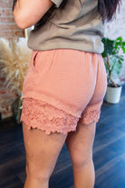 Lace Trim Woven Shorts - Southern Chic Tees & Boutique