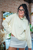 Lemon Oversized Striped Long Sleeve Knit Top - Southern Chic Tees & Boutique