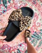 Leopard Bow Slides - Southern Chic Tees & Boutique