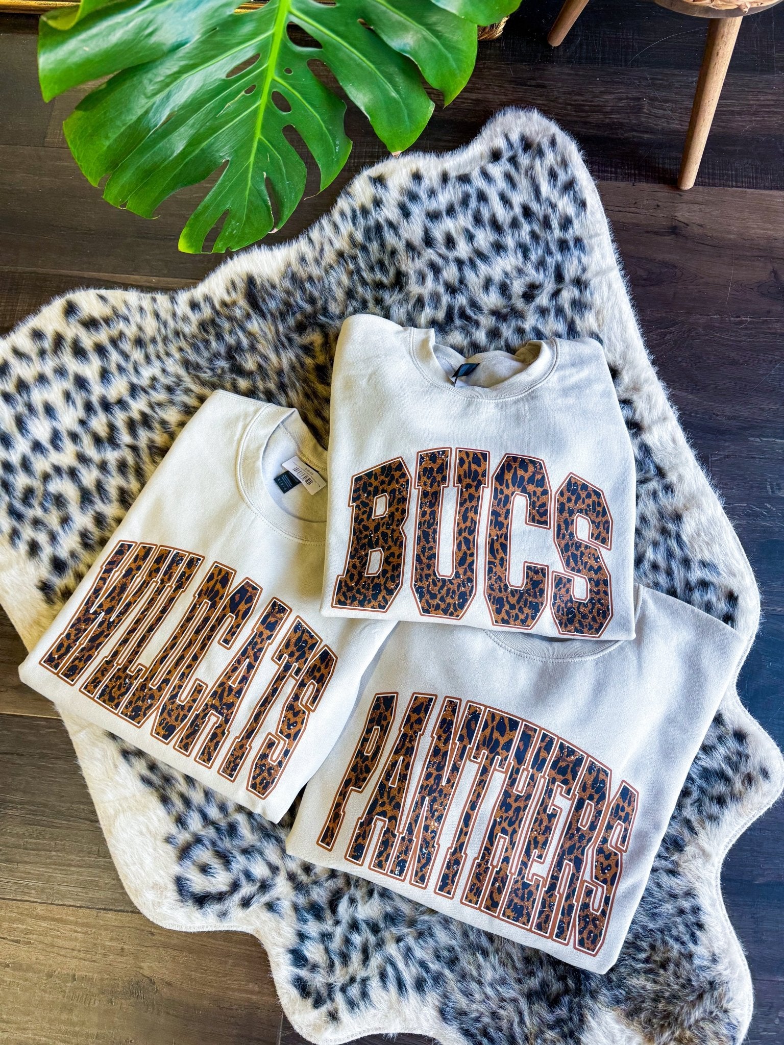 Leopard CUSTOM Mascot Graphic Sweatshirt - Southern Chic Tees & Boutique