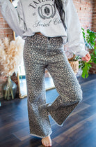 Leopard Print High Rise Flare Jeans - Southern Chic Tees & Boutique