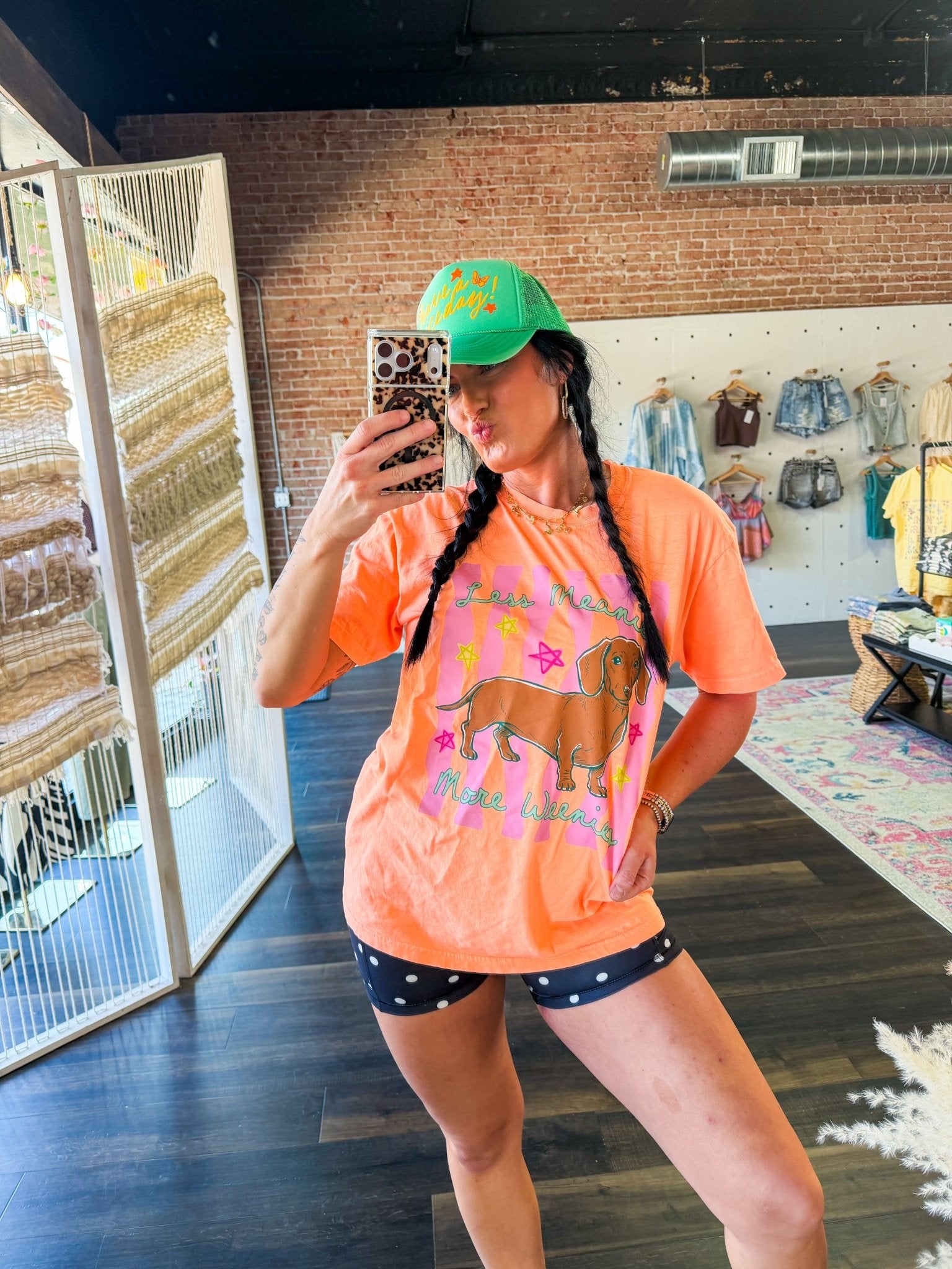 "Less Meanies More Weenies" Retro Dachshund Graphic Tee - Southern Chic Tees & Boutique
