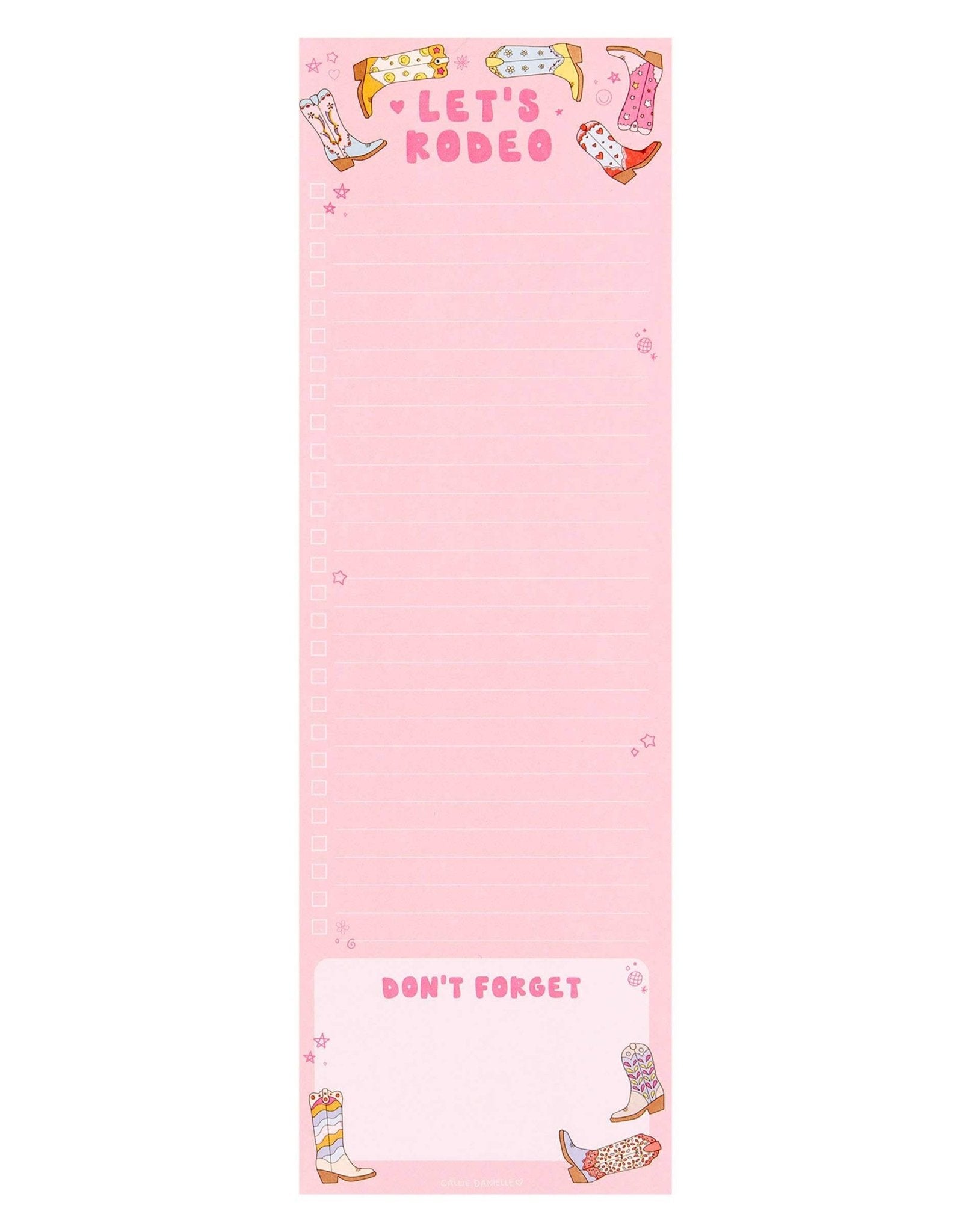 Let's Rodeo Western Cowgirl Boots Notepad - Southern Chic Tees & Boutique