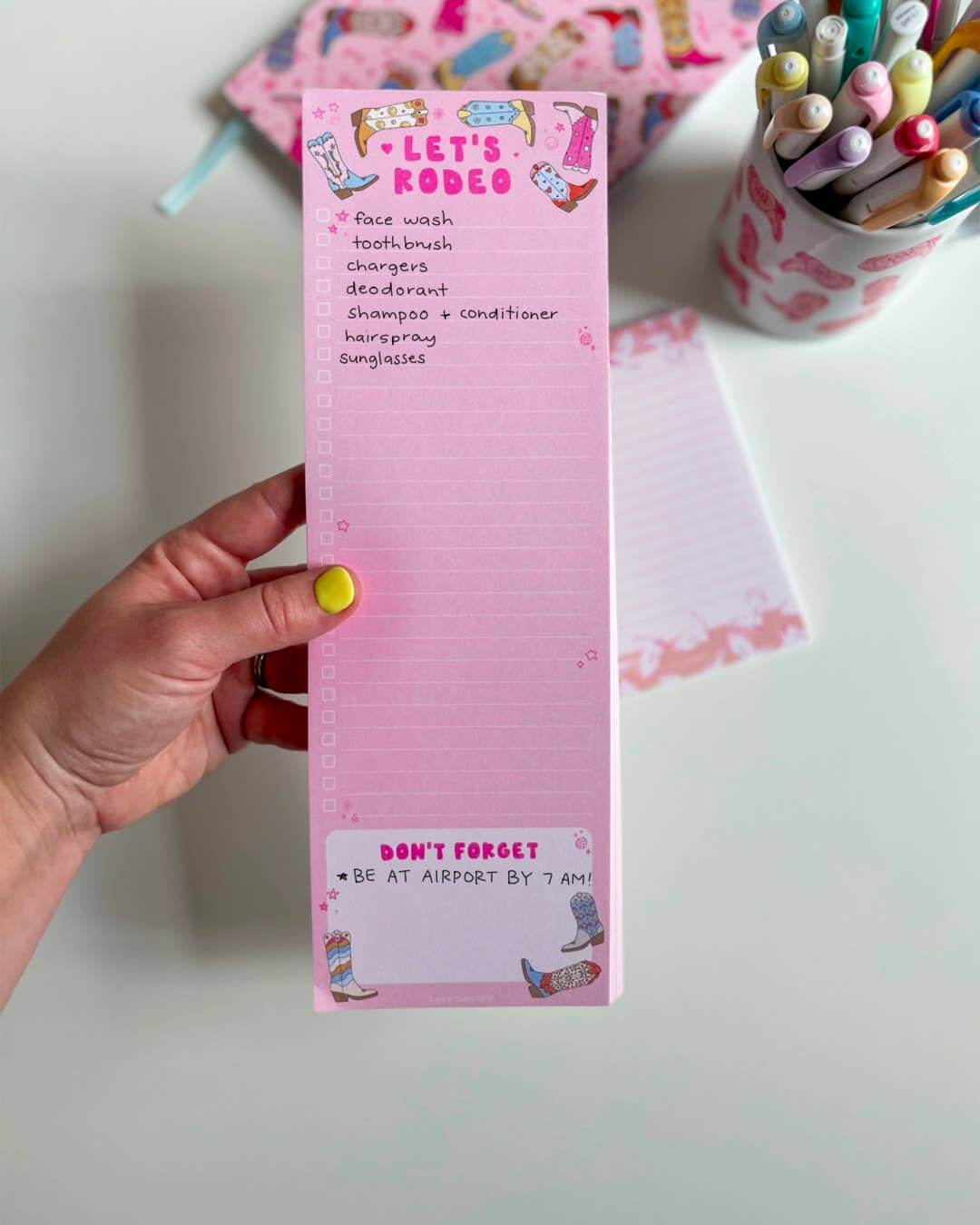 Let's Rodeo Western Cowgirl Boots Notepad - Southern Chic Tees & Boutique