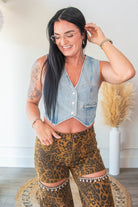 Light Wash Denim Cowgirl Vest - Southern Chic Tees & Boutique