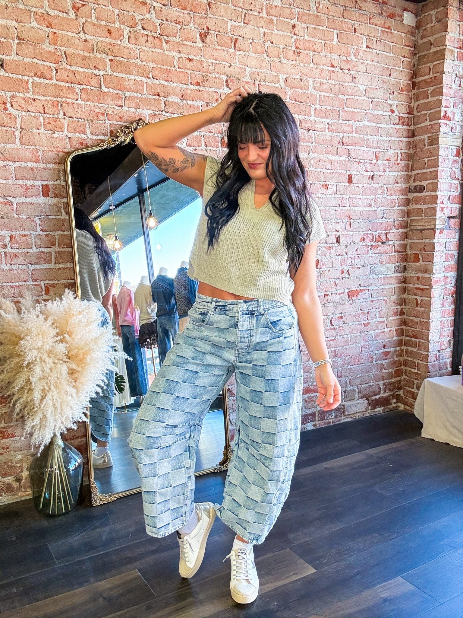 Lightweight Split Neck Sleeveless Sweater | Light Olive - Southern Chic Tees & Boutique