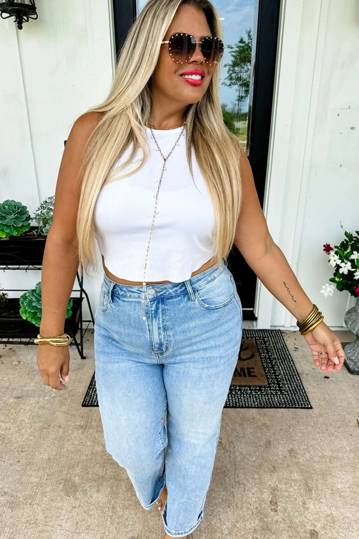 Long Pearl Bead Necklace - Southern Chic Tees & Boutique