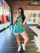 Lucky Faux Knit Clover Graphic Tee - Southern Chic Tees & Boutique