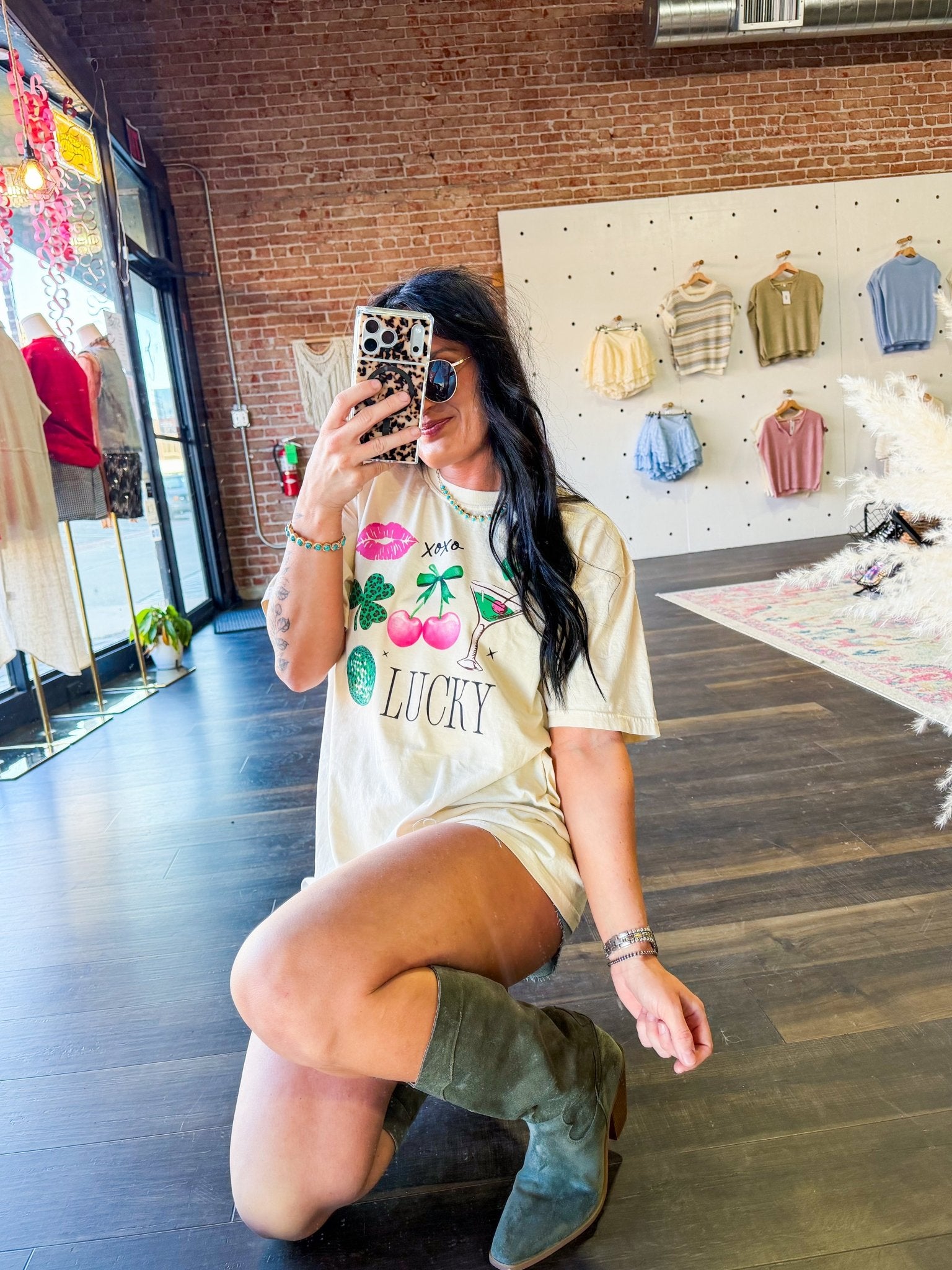 Lucky Girl Graphic Tee - Southern Chic Tees & Boutique