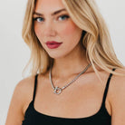 Lucky Me Horseshoe Toggle Necklace - Silver - Southern Chic Tees & Boutique