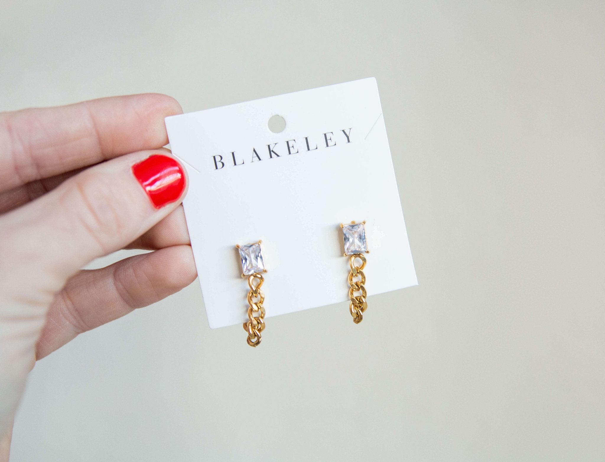 Luxe Link Diamond Earrings - Southern Chic Tees & Boutique