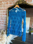Mesh Lace Shirt | Teal - Southern Chic Tees & Boutique