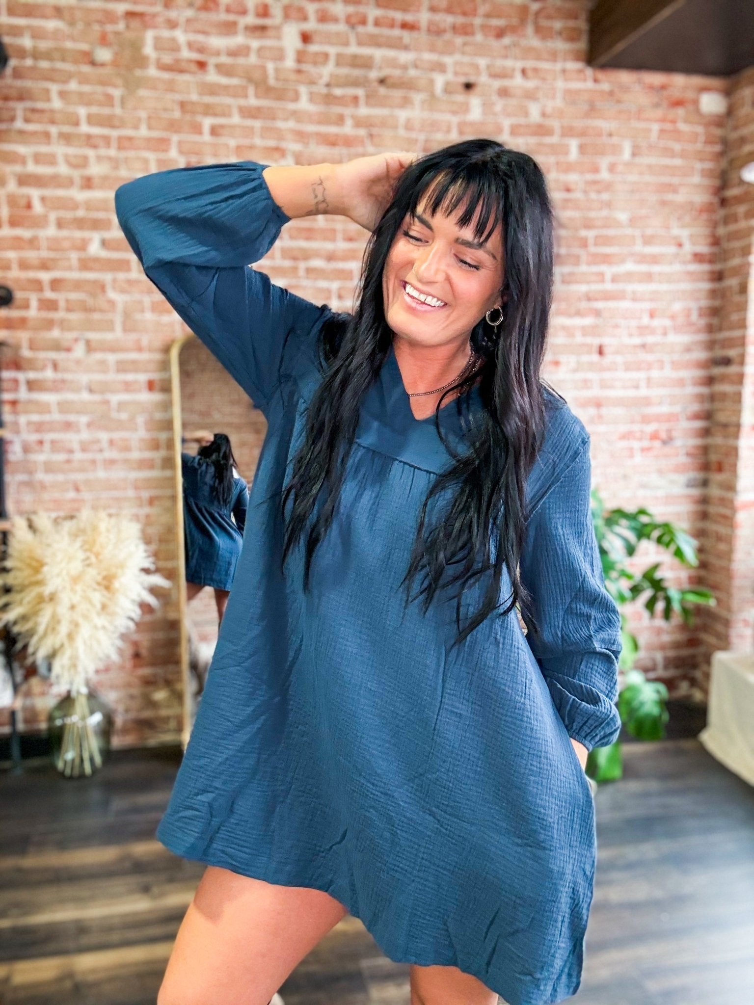 Midnight Meadow Babydoll Dress - Southern Chic Tees & Boutique